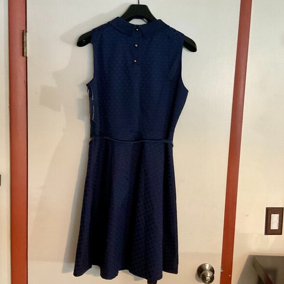 Tommy Hilfiger Sleeveless Collared A-Line Dress w/ Removable Belt -Size 12 - Picture 4 of 7